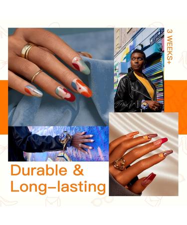 Glowing Attraction Collection Nail Dipping Powder Set - Orange, Burgundy, Red, Purple - Manicure Kit with Base, Top Coat, Activator, and Brush Saver - Buy Online on GoSupps.com