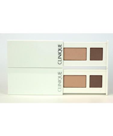 Clinique Pack of 2 x All About Shadow Duo 01 Like Mink 0.06 oz each Sample Size Unboxed