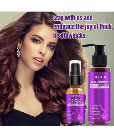 Rosemary Oil Hair Growth Serum & Biotin - Castor Oil Conditioner for Thinning Hair | Improve Volume & Thickness - Buy Online on GoSupps.com
