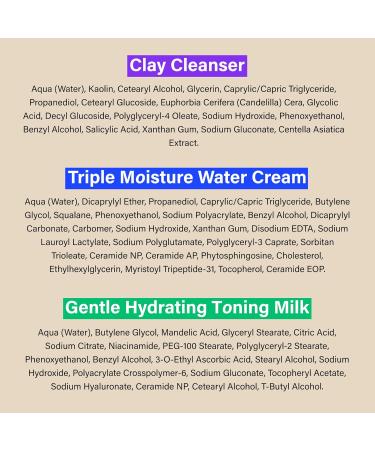 Coats Blemish Defense 3-Step Bundle Clay Cleanser Toning Milk & Water Cream Helps Prevent Breakouts & Support Skin Barrier - Buy Online on GoSupps.com