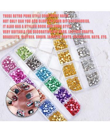 Metal Punk Cone Nail Art Charms Spike Studs - Gold & Silver | Nail Ornaments for Manicure DIY - Buy Online on GoSupps.com