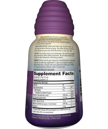 Zarbee's Nighttime Black Elderberry Immune Support - 8 fl oz | Sleep & Wellness Supplement - Buy Online on GoSupps.com