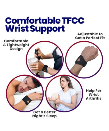 Compression Wrist Brace for TFCC Tears & Carpal Tunnel Pain Relief | Adjustable Support for Men & Women | Large Wrist Wrap for Gym & Daily Use - Buy Online on GoSupps.com