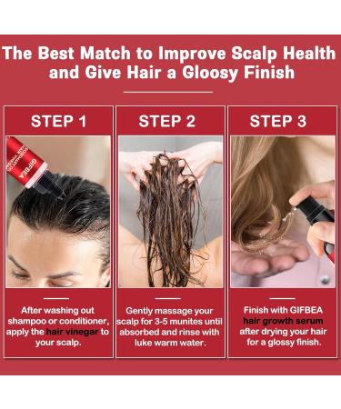 Rosemary Hair Growth Serum with Hair Vinegar Rinse - Scalp Treatment for Balance, Moisture, and Growth - Buy Online on GoSupps.com