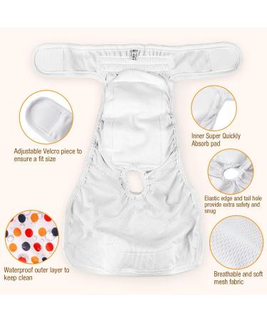 Dono Reusable Dog Diapers - Super Absorbent & Washable | Comfortable Pet Diapers for All Sizes | 3-Piece Set (Stripes) - Shop Now - Buy Online on GoSupps.com