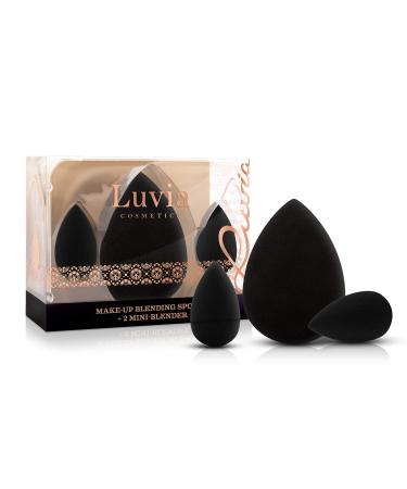 Luvia Beauty Blender Sponge Set - 3 make -up egg sponges in black - super soft blending sponge in 2 sizes for precise and large -scale blends of cosmetics - Buy Online on GoSupps.com