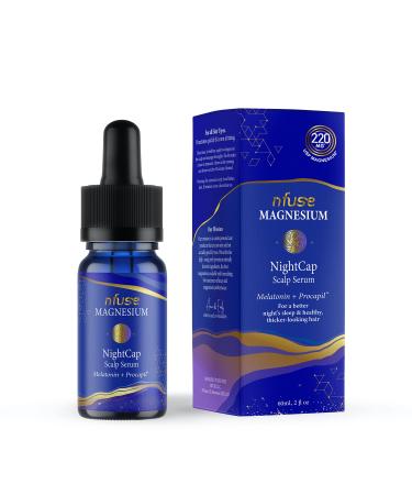 nfuse NightCap Magnesium Scalp Growth Hair Serum For Fuller & Thicker Hair with Melatonin + Procapil Deep Relaxation