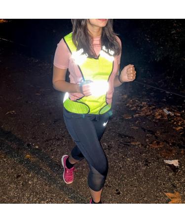 Lightweight Reflective Running Vest for Jogging & Cycling - Breathable & Safe for Men & Women - SL Yellow - Buy Online on GoSupps.com