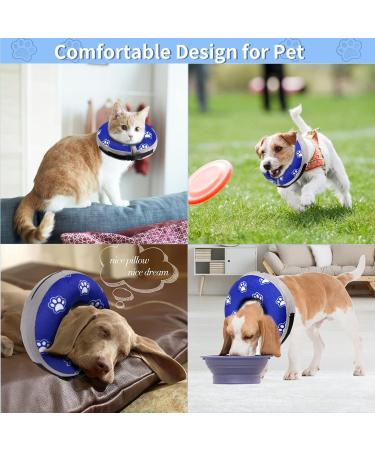 FWLWTWSS Inflatable Dog & Cat Recovery Collar | Adjustable Protective Neck Collar for Post-Operation Care | Leak-Proof Design | Fits Neck Sizes 30.5cm - 45.7cm - Buy Online on GoSupps.com