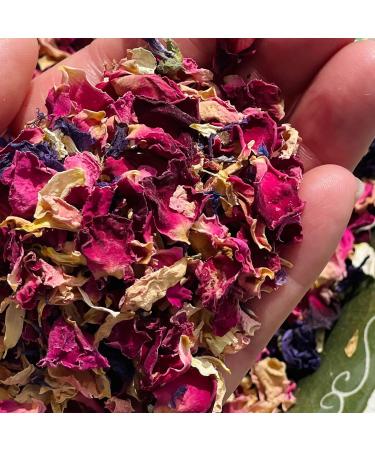 Fairy Festival' - 50g- Dried Edible Flower Petals - Red Rose Pink Rose Blue Cornflower Cream Jasmine and Purple Mallow - Food Grade - Culinary - Cake - Bake - Decoration (340) - Buy Online on GoSupps.com