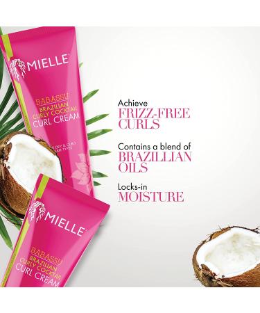 Mielle Organics Babassu Brazilian Curly Cocktail Curl Cream - 7.5oz - Moisturizing Cream for Dry & Curly Hair - Buy Online on GoSupps.com