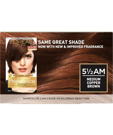 L'Oreal Paris Superior Preference Fade-Defying Hair Color 5.5AM Medium Copper Brown - 1 Pack - Buy Online on GoSupps.com