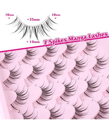 Manga Style Natural Look Anime False Eyelashes - 10 Pairs Faux Mink Lashes for Cosplay and Asian Inspired Looks - Buy Online on GoSupps.com