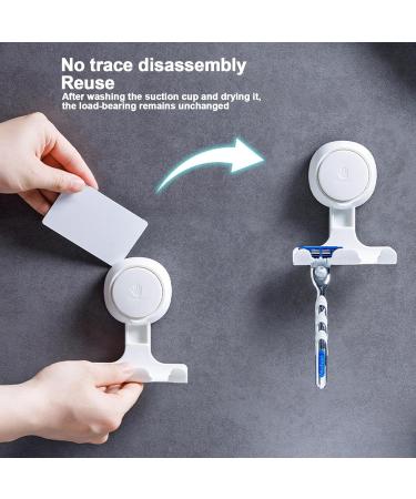 Troonz Razor Holder Hook - Reusable Self-Adhesive Shower Suction Hooks for Razors Towels Coats & More | International Shipping Available - Buy Online on GoSupps.com