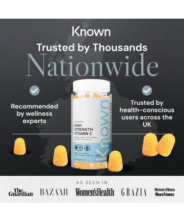 Known 1000mg Vitamine C Gummies Haute Concentration (Acide Ascorbique) Saveur Orange Compl ment Gommes V gan M cher Immunit Collag ne nergie & Antioxydants Cure 1 Mois 1 par Jour - Buy Online on GoSupps.com