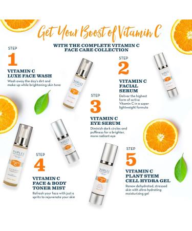 Naples Soap Vitamin C Hydra Gel - Brightening & Hydrating Lightweight Face Moisturizer | Vegan Gluten-Free Paraben-Free 1.7 oz - Buy Online on GoSupps.com