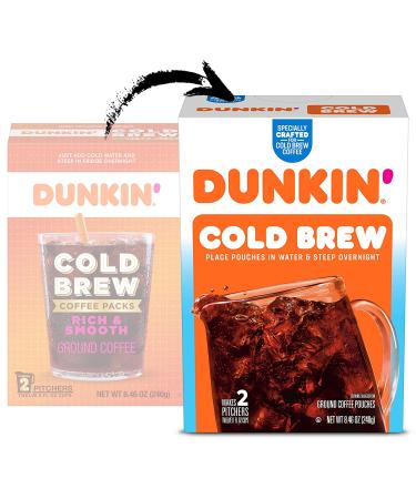 Dunkin' Cold Brew Ground Coffee Packs 8.46 oz - Pack of 6 - Buy Online on GoSupps.com