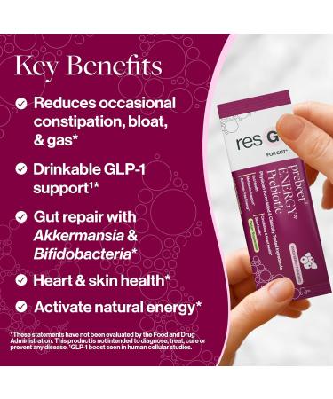 resG prebeet Prebiotic - Fiber Digestion Supplement Drinkable GLP-1 Powder Packets for Women & Men On The Go Gut Health Drink Mix Gluten Free Sugar Free - 30 Stick Packs 1.88 Pound (Pack of 1) - Buy Online on GoSupps.com
