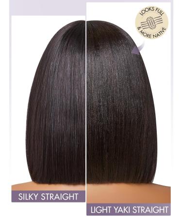 LUVME HAIR 10 Inch Light Yaki Bob Wig with Bangs | Realistic HD Lace Black Bob Wigs | Glueless 180 Density Blunt Cut Human Hair - Buy Online on GoSupps.com