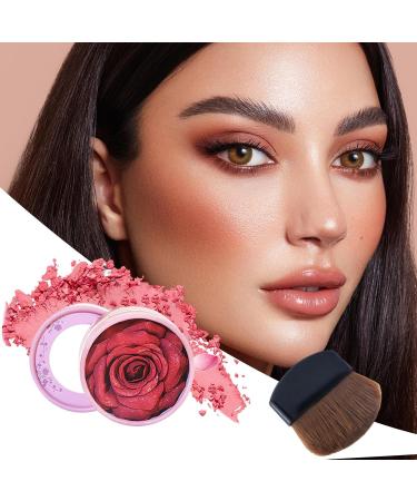 Cheek Blush | 10ml Brightening 3D Rose Petal Design Blush Powder - For Travel Business Trip Home School Girlfriend Wife Friend Sister Daughter - Buy Online on GoSupps.com