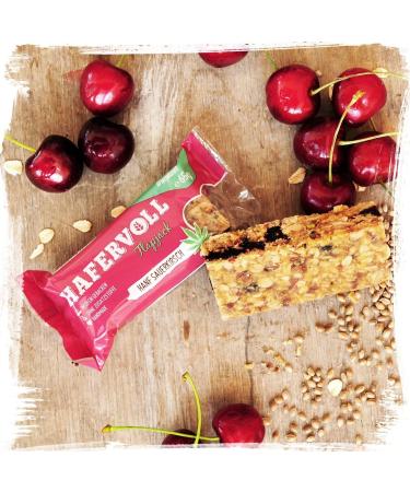 Buy Hafer Full Flapjack Hemp Sauerkirsch - 18 x 65g Cereal Bars | Handmade No Added Sugar Nut-Free Oats & Honey | International Shipping - Buy Online on GoSupps.com