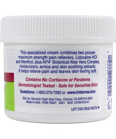 TriDerma Pain Relief Cream - 4 Ounces (2 Pack Bundle) - Buy Online on GoSupps.com