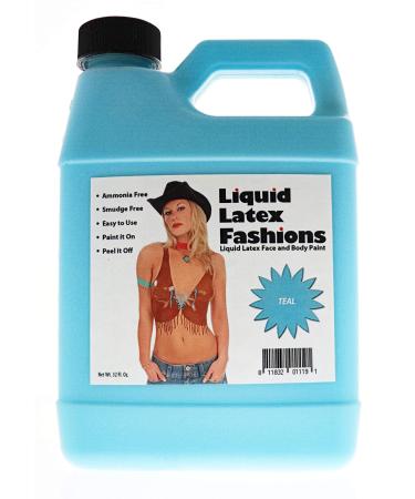 Liquid Latex Fashions Ammonia Free Liquid Latex Body Paint - 32oz Teal