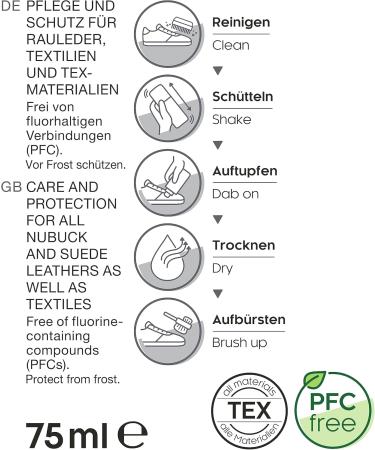 biped Suede Care - Refreshing and Color Impregnation - Velvet Nubuck Stick with Sponge Applicator 75 ml Z2790 (Black) - Buy Online on GoSupps.com