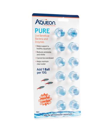 Aqueon PURE Live Beneficial Bacteria 10 Gallon 12 Pack