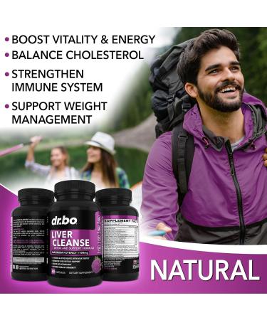 Liver & Colon Cleanse Detox Support Supplement | Natural Bowel Cleanser Pills for Constipation Relief | Milk Thistle Dandelion Capsules | Gallbladder Aid - Buy Online on GoSupps.com