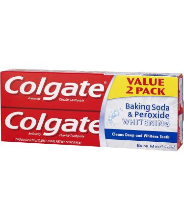 Colgate Baking Soda and Peroxide Whitening Toothpaste - 6oz (Pack of 2) - Buy Online on GoSupps.com