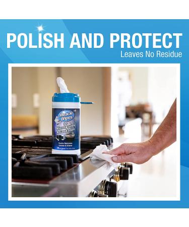 MiracleWipes for Microwaves and Cooktops - 30 Count | Removes Food and Grime Buildup | Safe Stove Top Cleaner | Ideal for Home and Kitchen - Buy Online on GoSupps.com