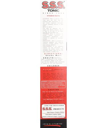 SSS Tonic Liquid 20oz - Boost Energy & Immunity | Organic Formula - Buy Online on GoSupps.com
