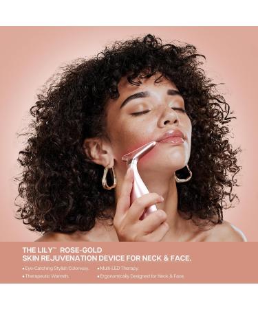 Lily Neck Face Massager - 3-in-1 Skin Rejuvenation Tool for Lifting Toning & Tightening - At-Home Facial Spa in Rose Gold - Buy Online on GoSupps.com
