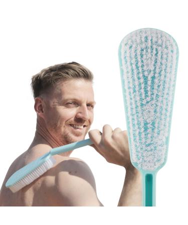 RENOOK Back Scratcher and Shower Brush  Back Scrubber for Shower  Extra Large Curved Handle Dry Wet Brushing Backscratchers for Adults Men Women Kids