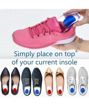 Sulpo Gel Heel Cushions for Plantar Fasciitis | Comfort for Feet Legs & Back | Stylish Inserts for High Heels Boots & Sporty Shoes (Size 40-46) - Buy Online on GoSupps.com