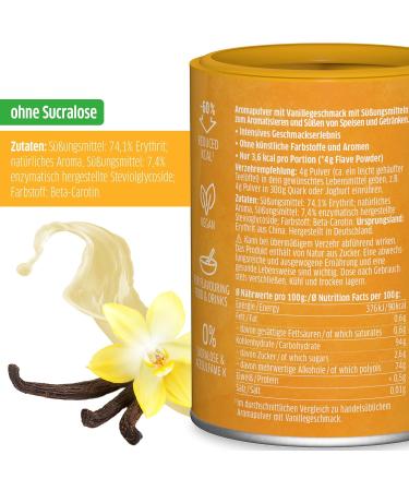 Xucker Vanilla Flavor Powder 120g - Sugar-Free Aspartame-Free Sucralose-Free Natural Flavoring for Food & Drinks - Enhance Your Culinary Creations - Buy Online on GoSupps.com