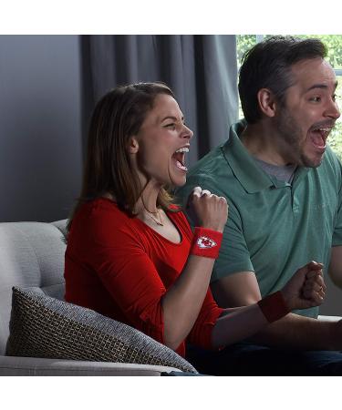 Franklin Sports Wristbands Cotton Sweatbands - Pair  2-Pack Kansas City Chiefs - Buy Online on GoSupps.com