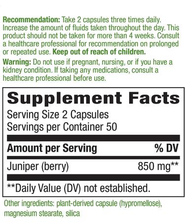 Nature's Way Juniper Berries 850 mg - 100 Vegan Capsules for Natural Health - Buy Online on GoSupps.com