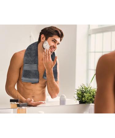 Utopia Towels 8-Piece Luxury Towel Set - 600 GSM 100% Ring Spun Cotton - Grey - Ideal for Bathroom, Sports, and Hotel - Buy Online on GoSupps.com