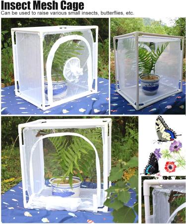Wisecoco Insect Mesh Cage Greenhouse Outdoor Ventilated Butterflies Habitats Cage 40x30x40cm - Buy Online on GoSupps.com