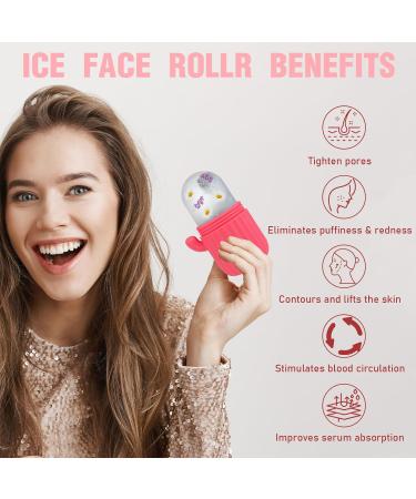Buy Pink Ice Face Roller & Cactus Silicone Mold | Best Facial Skin Care Tools for Eyes & Neck | International Shipping Available - Buy Online on GoSupps.com