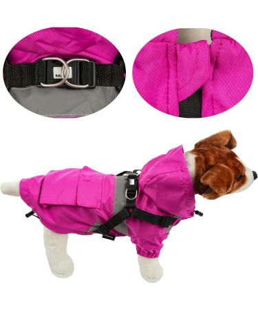Shop Waterproof Dog Cloak & Coat for Small/Medium Dogs - Windproof Jacket with Dish Ring - Fuchsie & Fox - Buy Online on GoSupps.com