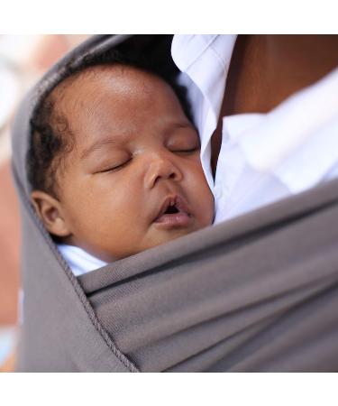Sleepy Wrap Baby Carrier - Ergonomic Hands-Free Stretchy Wrap for Newborns to Toddlers - Lightweight Sling for Babies 7-35 lbs (Dark Grey) - Buy Online on GoSupps.com