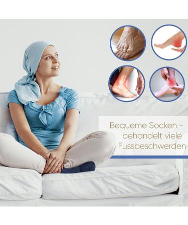 IceHOF Cooling Socks with Gel Cold Therapy - Enhance Comfort for Chemo Rheumatism | Unisex Size S (34-37) - 1 Pair with 4 Cooling Packs - Buy Online on GoSupps.com