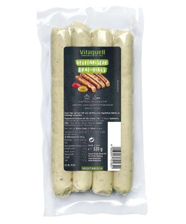 Vitaquell Vegetarian Brat Dings 4 x 80 g for the pan or grill as vegetarian bratwurst