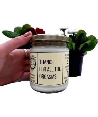 Thanks for All The Orgasms - Hand Poured Scented Candle Naughty Funny Unusual Quirky Birthday Anniversary Couples Gift for Him & Her (Chocolate Truffle & Posh Honey) - Buy Online on GoSupps.com