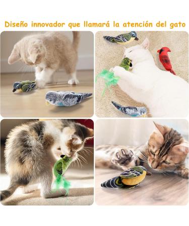 Dorakitten Interactive Cat Toys Set - 4 Cute Plush Bird Form Toys with Sounds & Springs - Perfect for Cats - International Shipping Available! - Buy Online on GoSupps.com