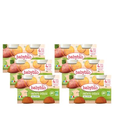 Babybio - Petits pots - Patate Douce - 2x130g - 4+ mois - BIO - Lot de 6 Patate douce 2x130g (lot de 6)