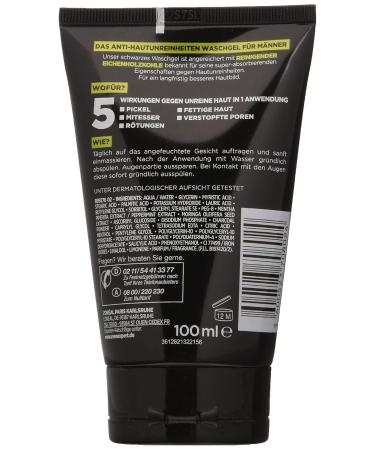 L'Or al Men Expert Facial Cleaning Gel 100ml (4 Pack) - Anti-impurity Pure Carbon Wash for Men | Best for Oily Skin - Buy Online on GoSupps.com